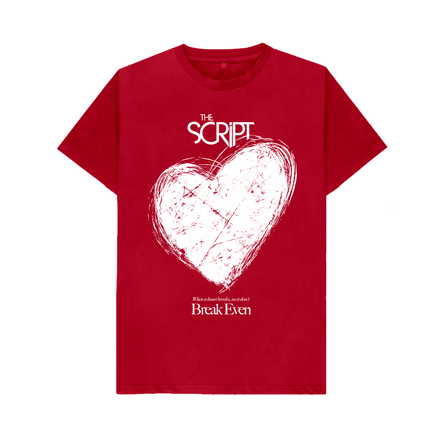 The Script Breakeven Heart Red Tee