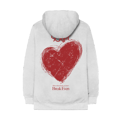 The Script Breakeven Heart White Hoodie
