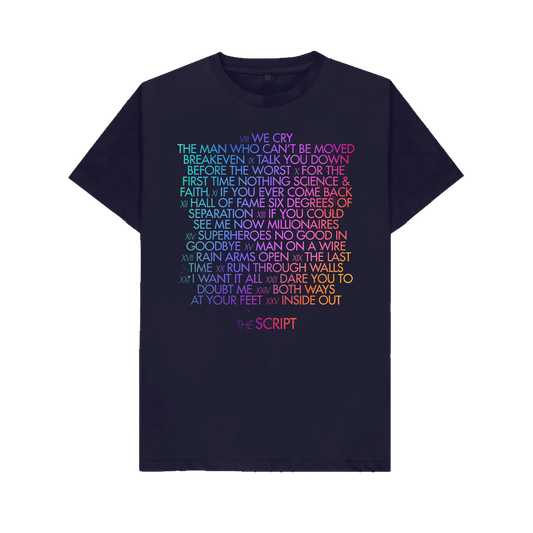The Script Tracklisting Navy Tee