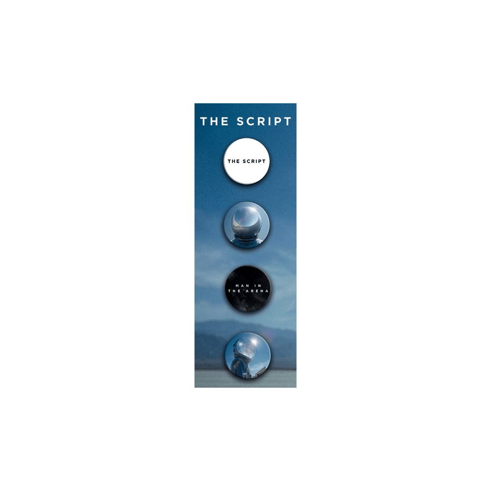 Man In The Arena Bookmark / Pin Badge Set